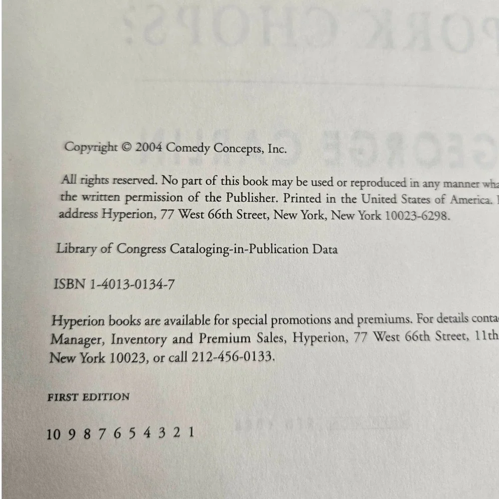 George Carlin Book Set 3 Hardcover Brain Droppings Napalm Pork Chops Good‎ Humor